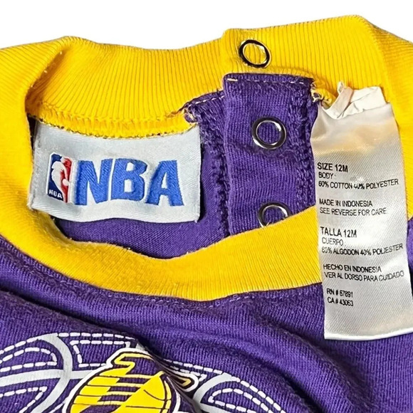 Vintage Lakers Bodysuit One Piece Baby 12M‎ Months Officially Licensed NBA - Picture 4 of 5